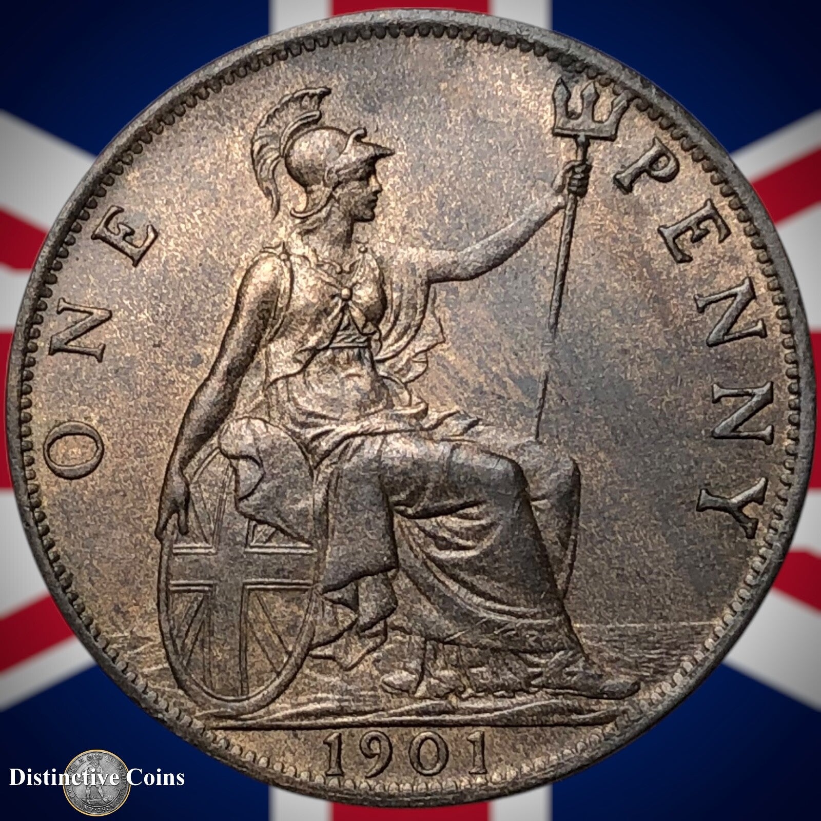 Great Britain 1901 Penny 1d GB6655