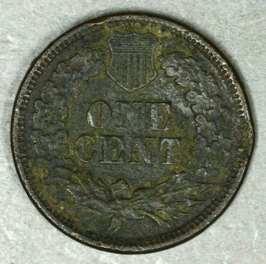 US 1866 Indian Head Penny Porous Bent  A2900
