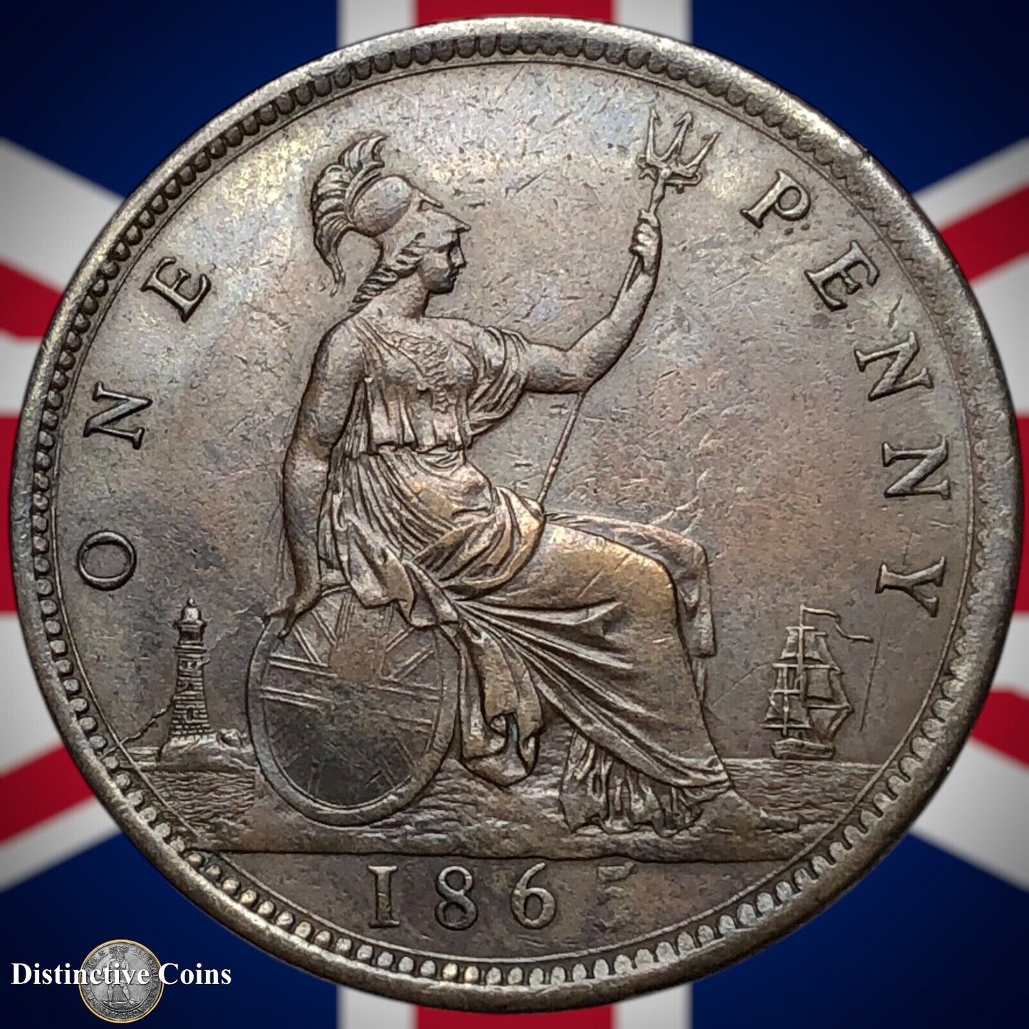 Great Britain 1865 Penny 1d GB6284