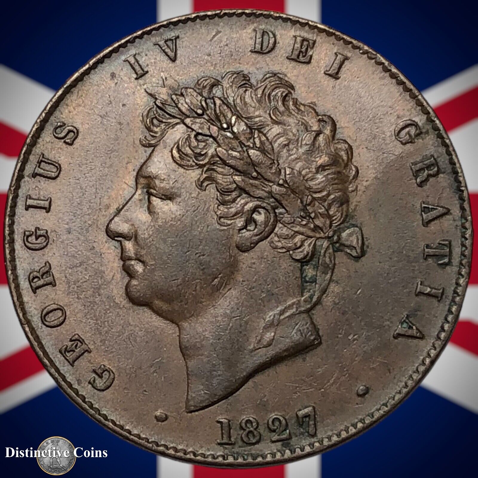 Great Britain 1827 Half Penny 1/2d GB5220