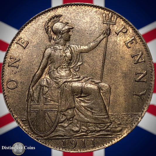 Great Britain 1911 Penny 1d GB6744