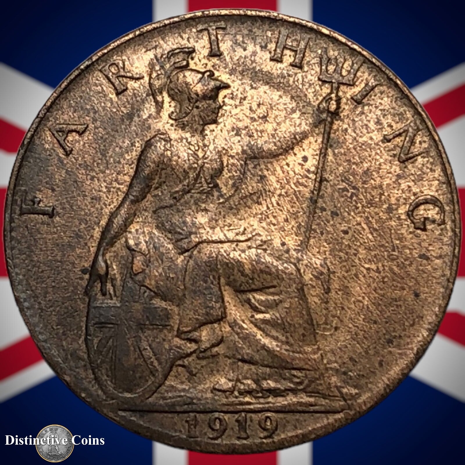 Great Britain 1919 Farthing 1/4d GB4739