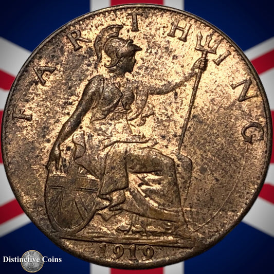 Great Britain 1919 Farthing 1/4d GB4731