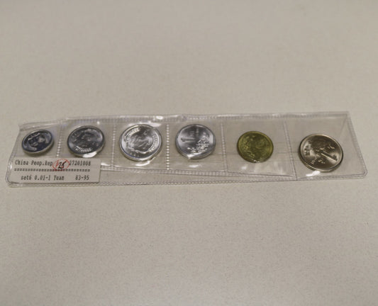 China 1983-1995 .01-1 Yuan 6 Coin Set    B241