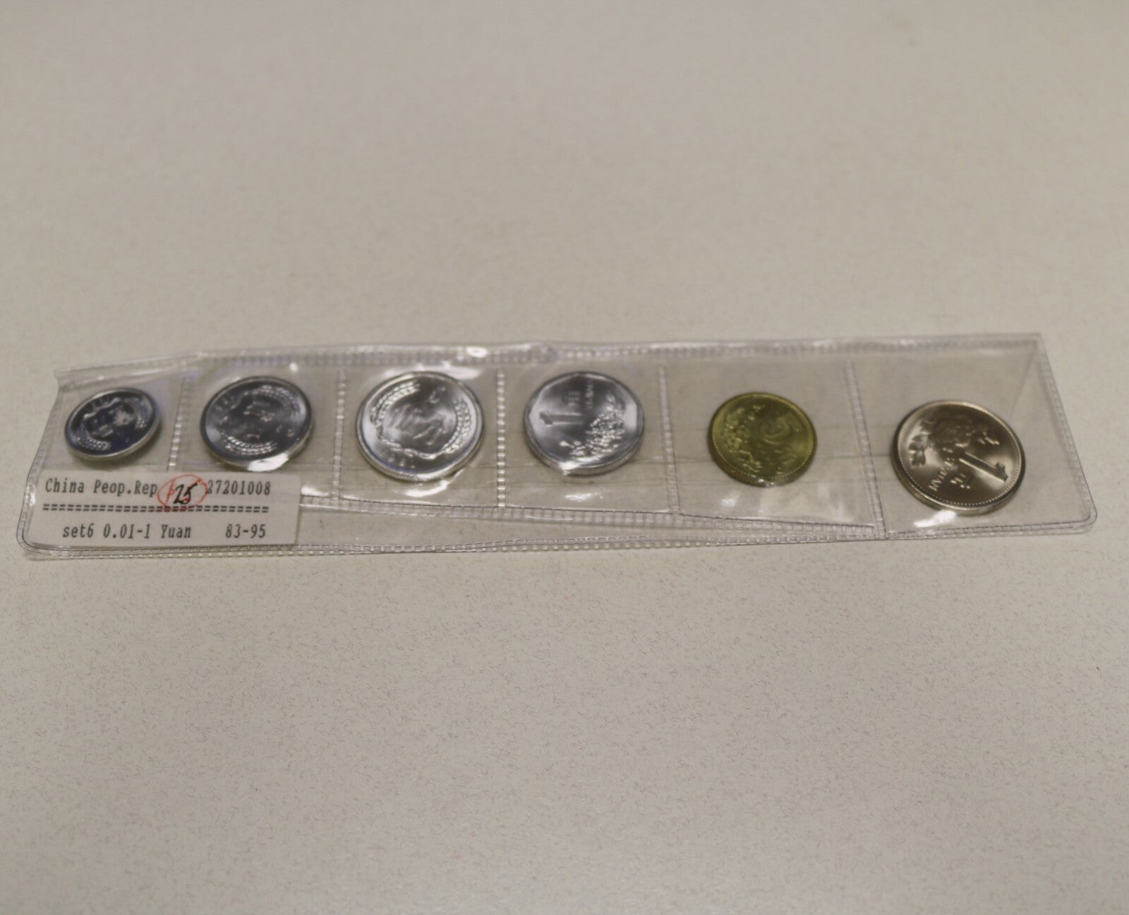 China 1983-1995 .01-1 Yuan 6 Coin Set    B241