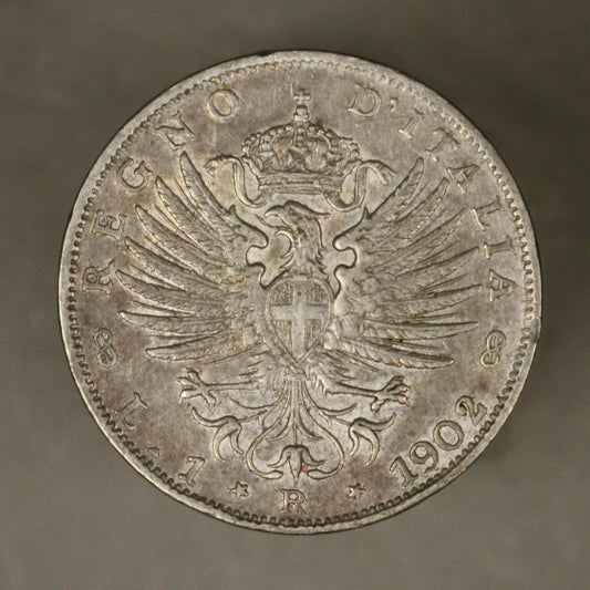 Italy 1902 R Lira XF+