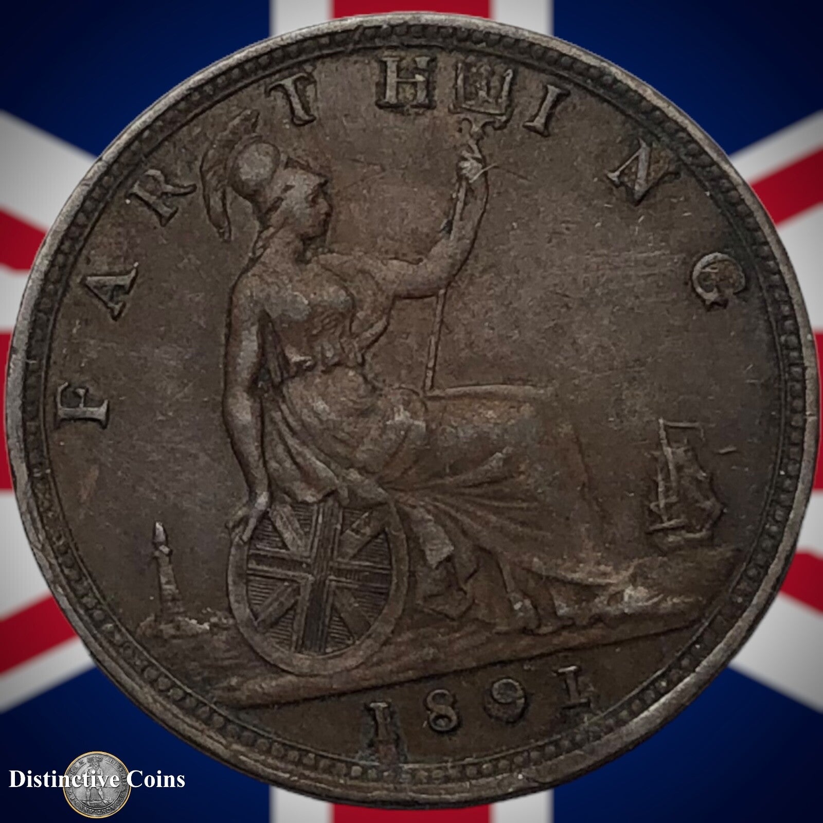 Great Britain 1891 Farthing 1/4d GB4313