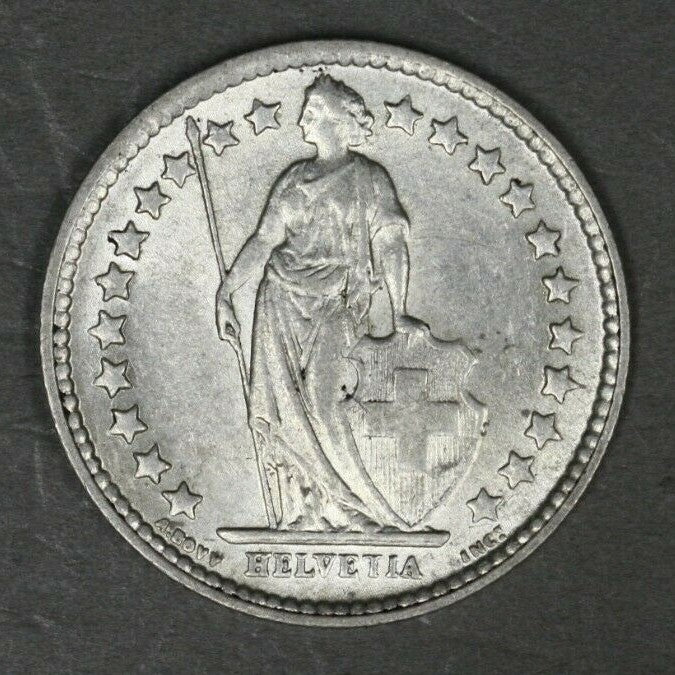 Switzerland 1898 1/2 Franc CH AU/UNC  A3003