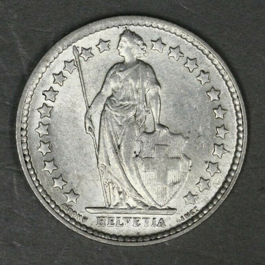 Switzerland 1898 1/2 Franc CH AU/UNC  A3003