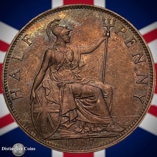 Great Britain 1897 Half Penny 1/2d GB5728