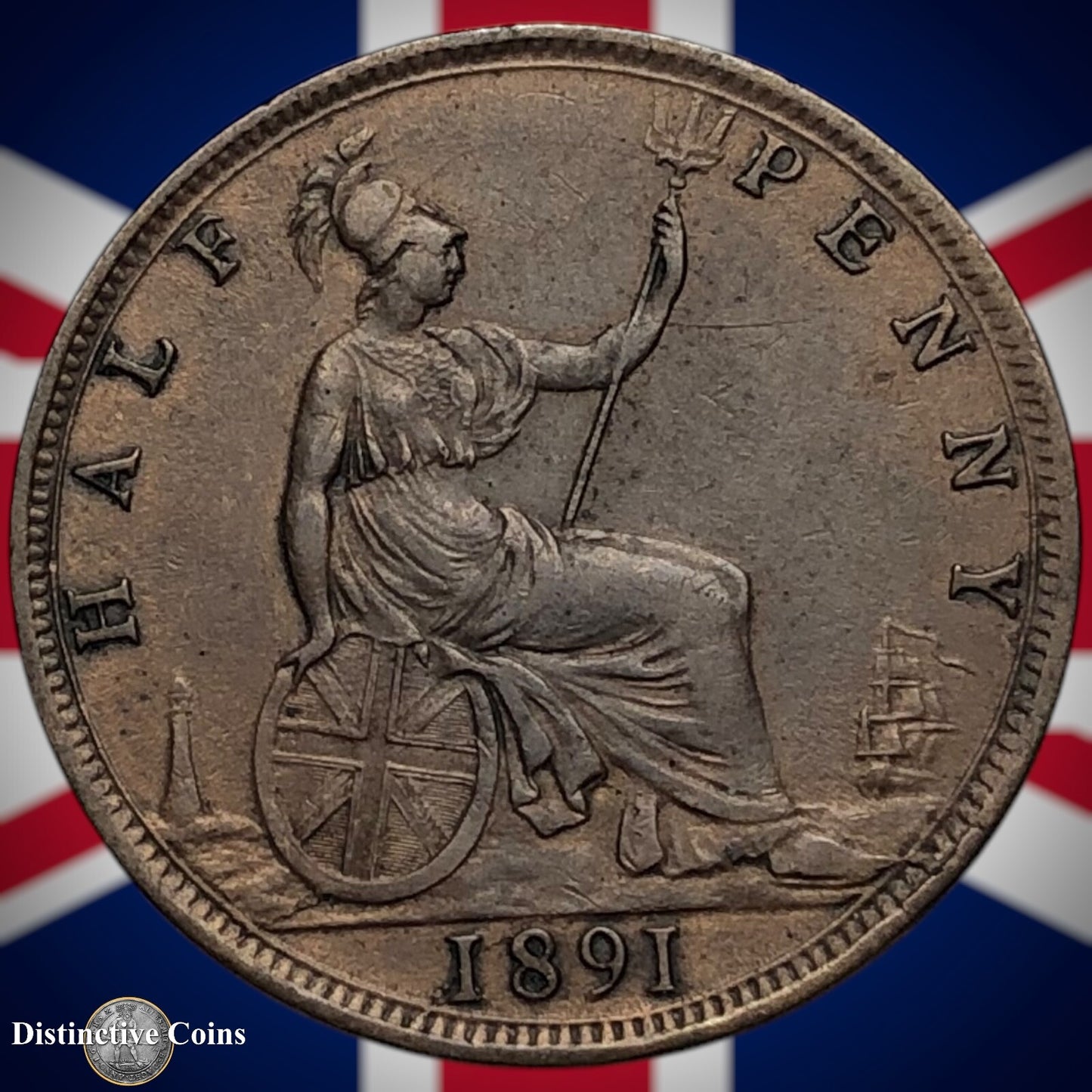 Great Britain 1891 Half Penny 1/2d GB5690