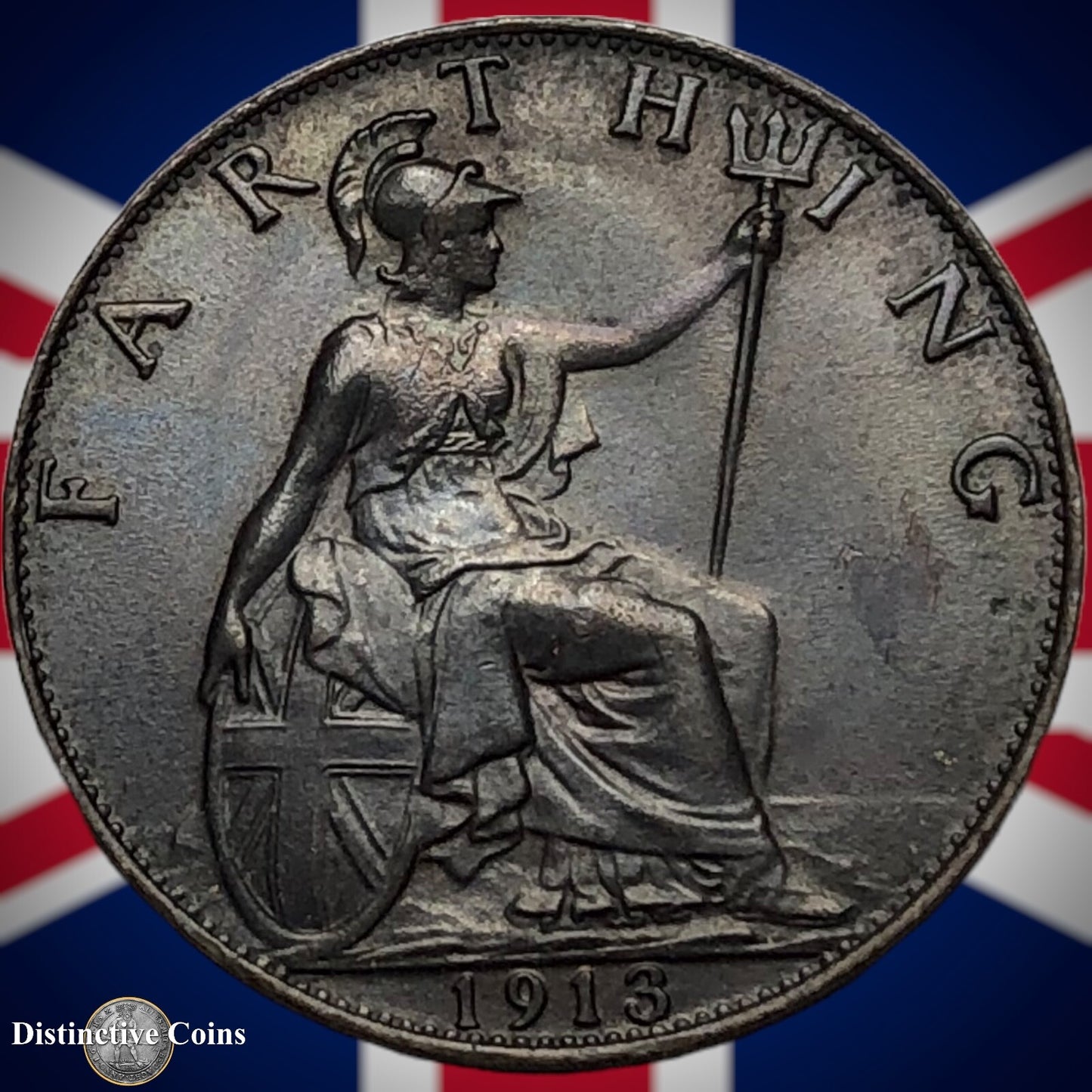 Great Britain 1913 Farthing 1/4d GB4666