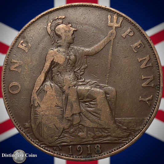 Great Britain 1918 KN Penny 1d GB6882