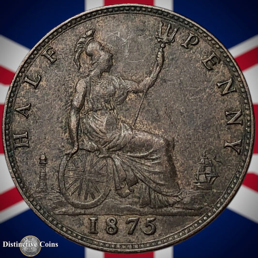 Great Britain 1875 Half Penny 1/2d GB5519