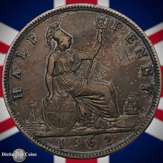 Great Britain 1862 Half Penny 1/2d GB5407