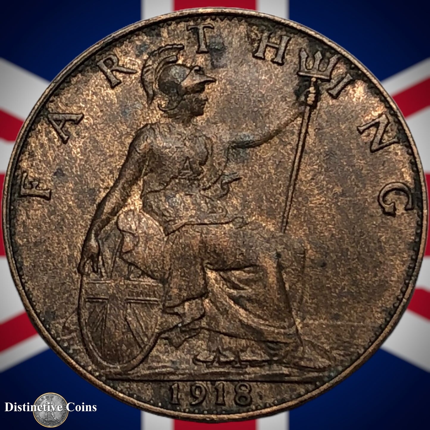 Great Britain 1918 Farthing 1/4d GB4691