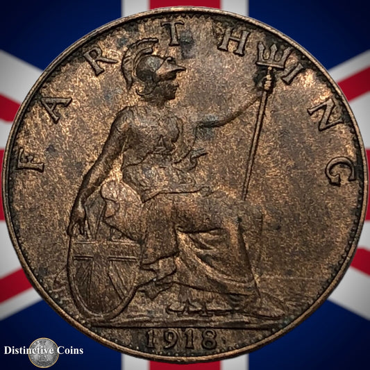 Great Britain 1918 Farthing 1/4d GB4691