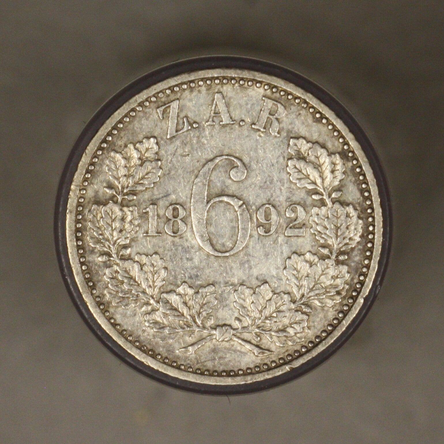 South Africa 1892 6 Pence XF rough