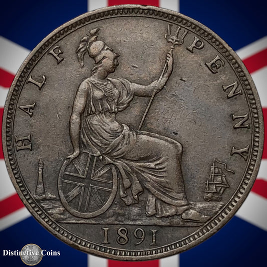 Great Britain 1891 Half Penny 1/2d GB5683