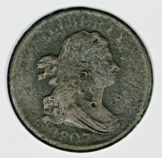 US 1807 Half Cent Porous Lower Grade  A2781