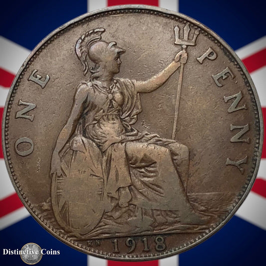 Great Britain 1918 KN Penny 1d GB6881