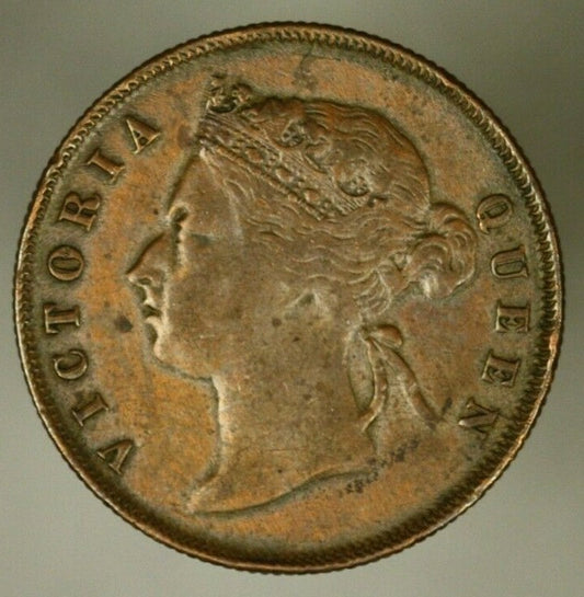 Straits Settlements  Cent  1897  XF - old cleaning?    A884