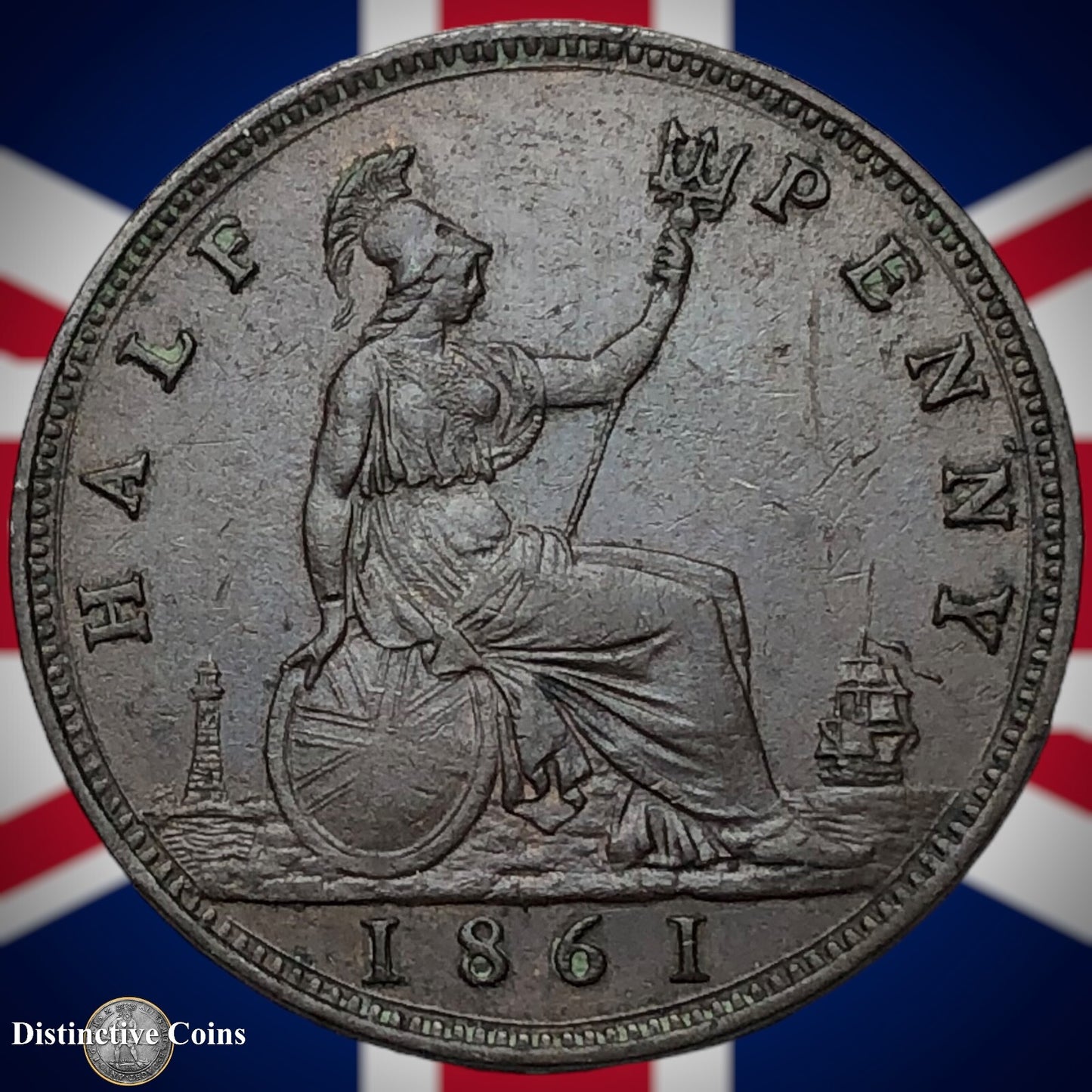 Great Britain 1861 Half Penny 1/2d GB5388