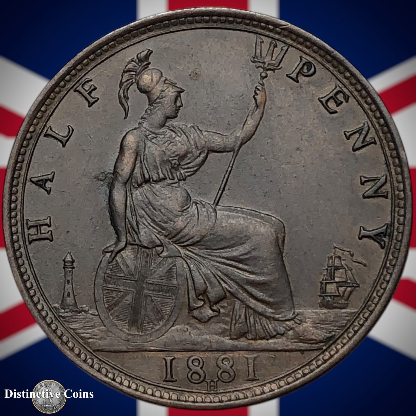Great Britain 1881 H Half Penny 1/2d GB5558