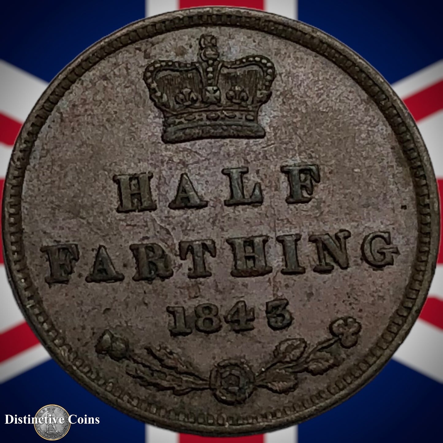 Great Britain 1843 Half Farthing 1/2 Penny GB3063