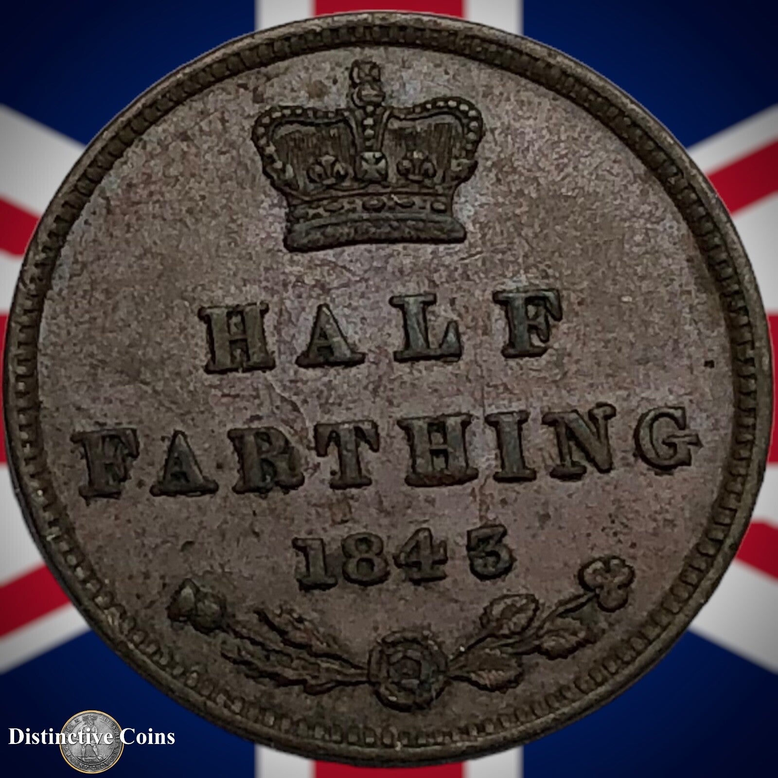 Great Britain 1843 Half Farthing 1/2 Penny GB3063