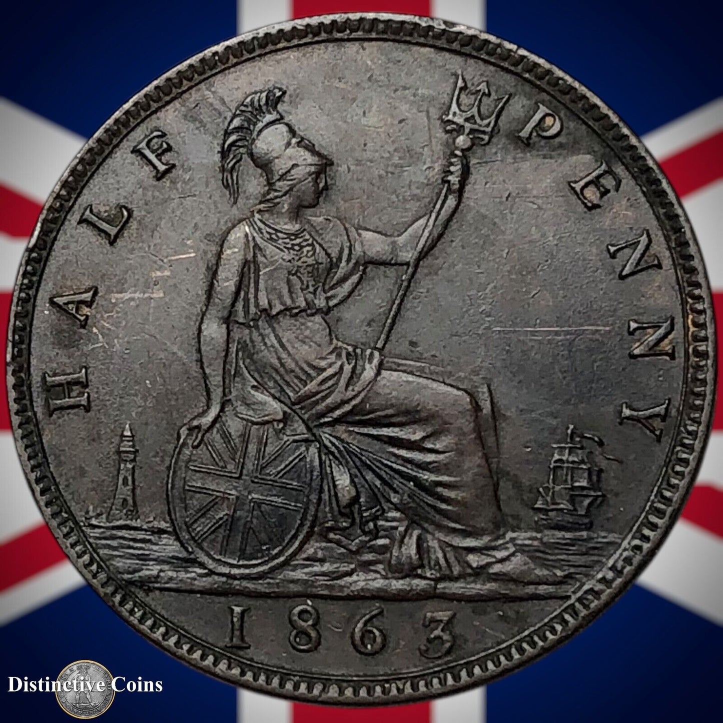 Great Britain 1863 Half Penny 1/2d GB5463