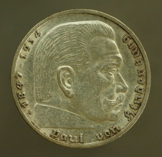 Germany 1935 A 5 Reichsmark Hindenburg AU A247