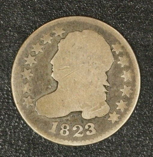 1823 Capped Bust Dime Better Date Circulated Coin
