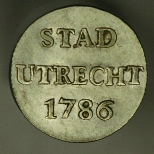 Netherlands Utrecht Silver Duit 1786  BU  A2023