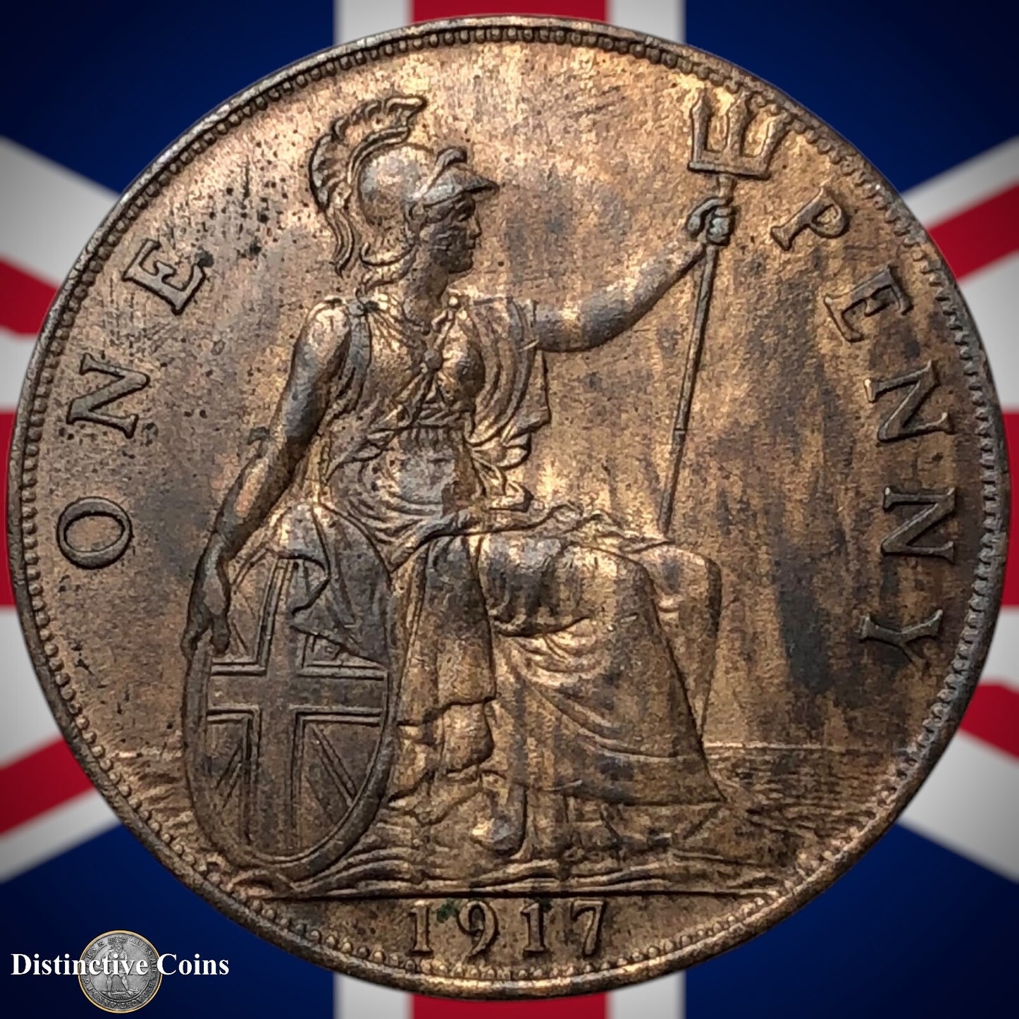 Great Britain 1917 Penny 1d GB6844