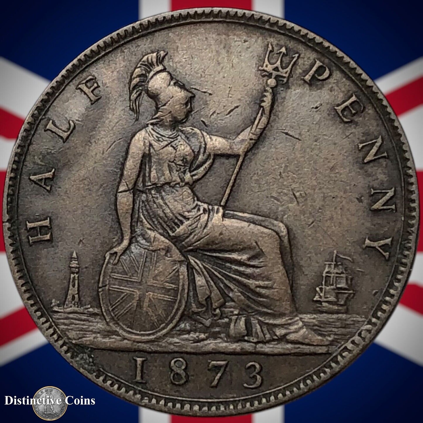 Great Britain 1873 Half Penny 1/2d GB5505