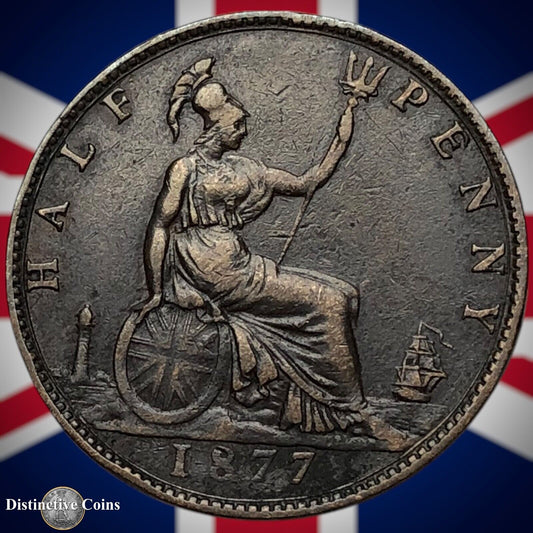 Great Britain 1877 Half Penny 1/2d GB5536