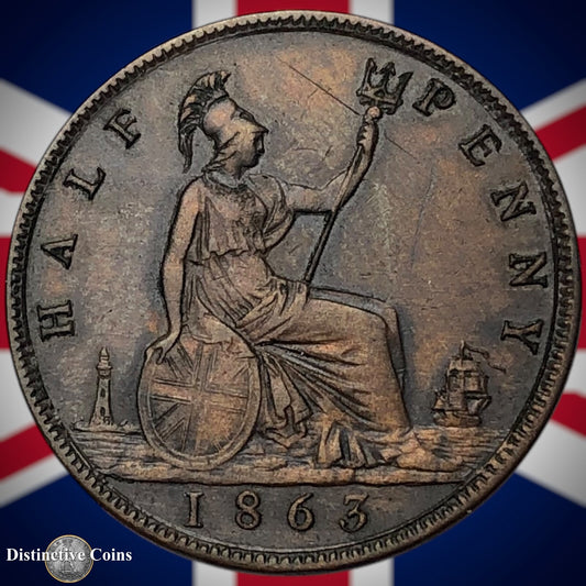 Great Britain 1863 Half Penny 1/2d GB5453