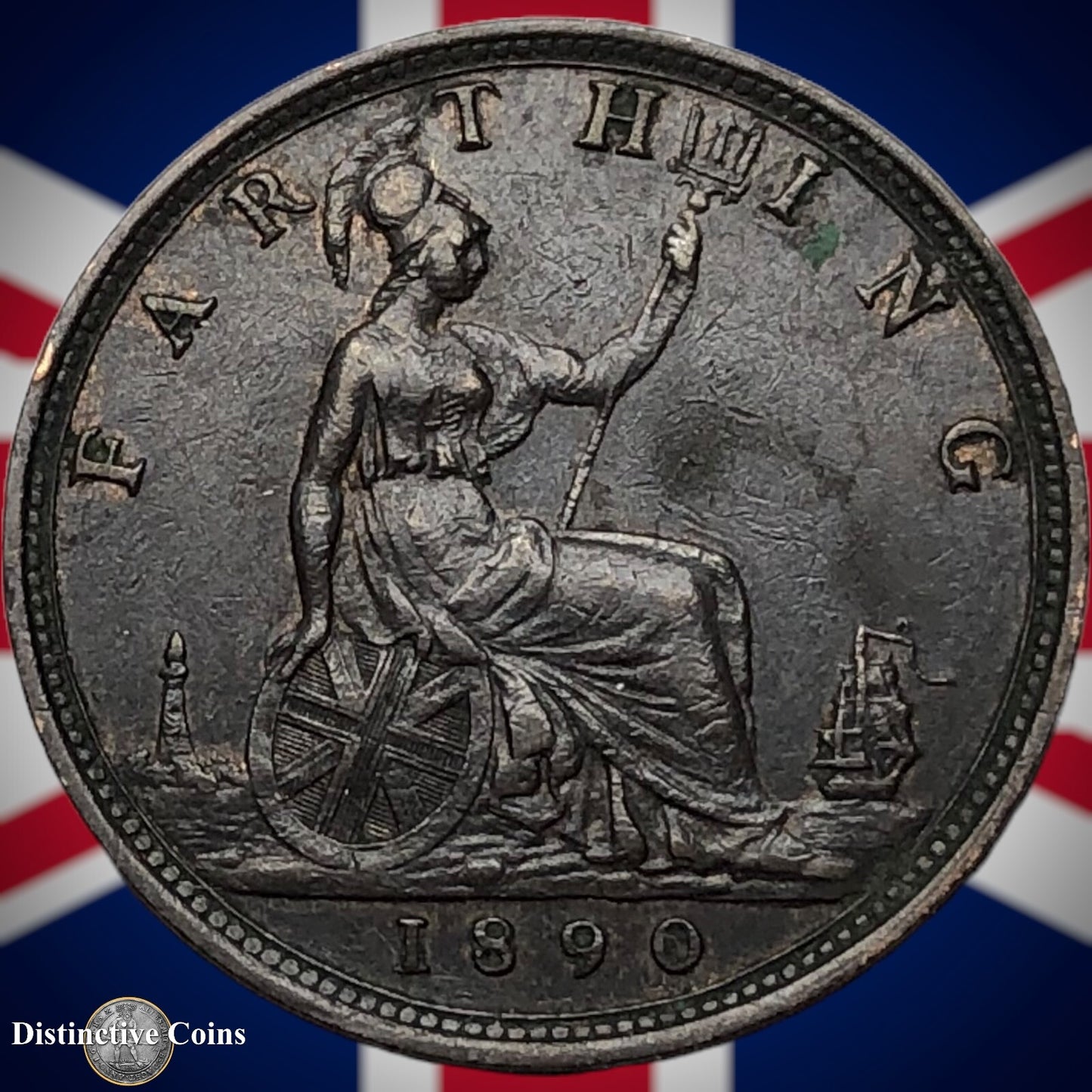 Great Britain 1890 Farthing 1/4d GB4275