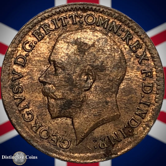 Great Britain 1913 Third Farthing 1/3 Penny GB3040