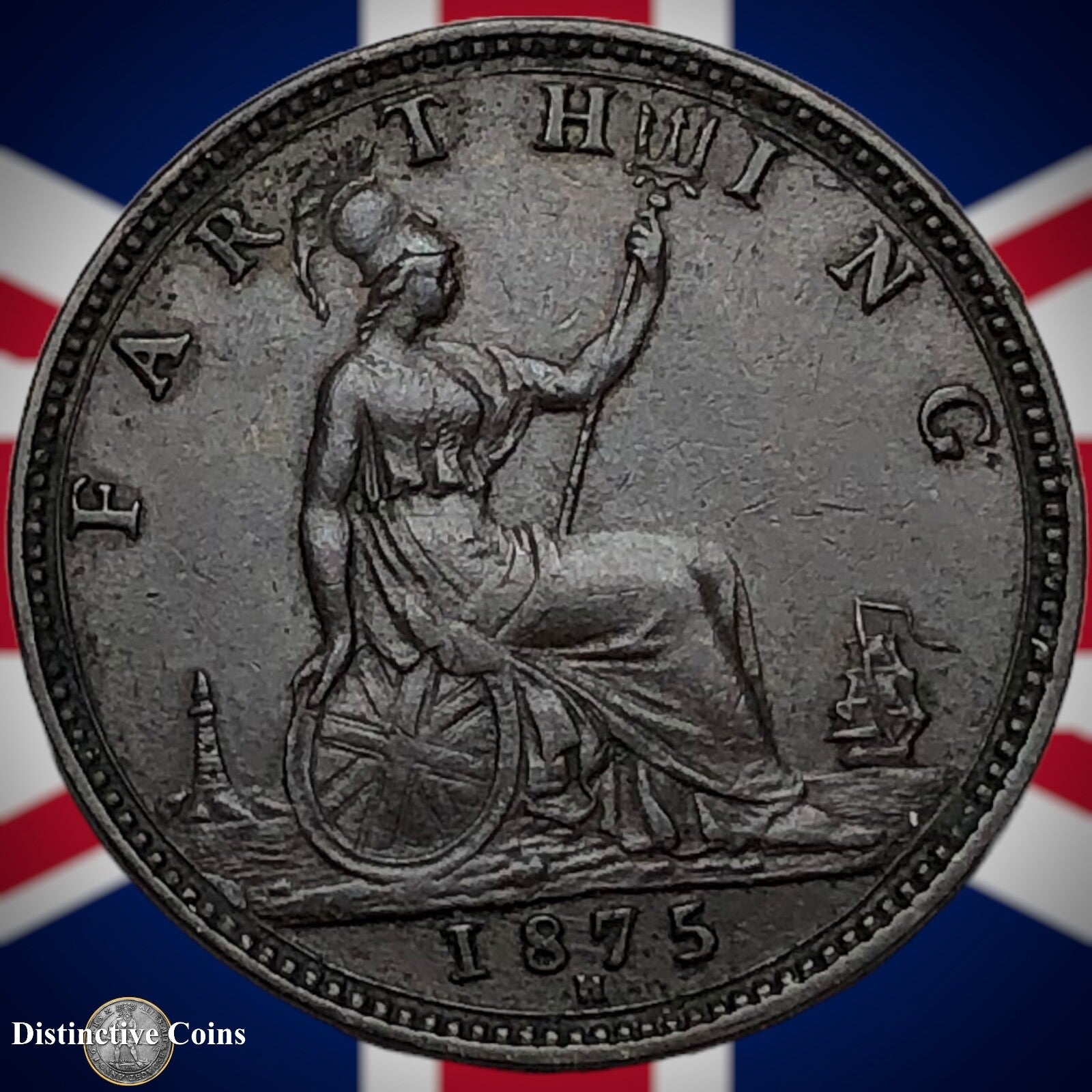 Great Britain 1875 H Farthing 1/4d GB3759