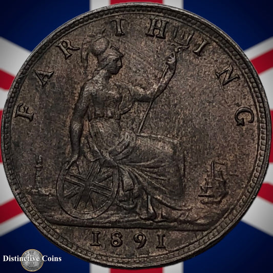 Great Britain 1891 Farthing 1/4d GB4322