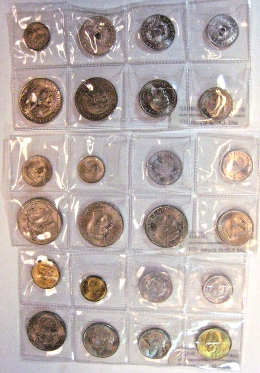 1971, '73 & '76 Greece Lot of 3 Yearly Coinage Issued Se