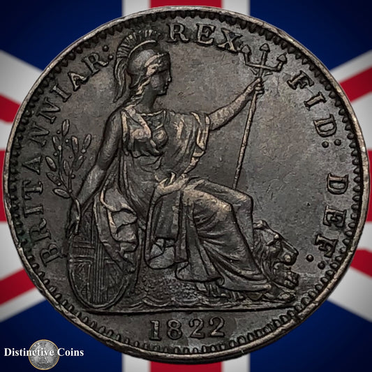 Great Britain 1822 Farthing 1/4d GB3263