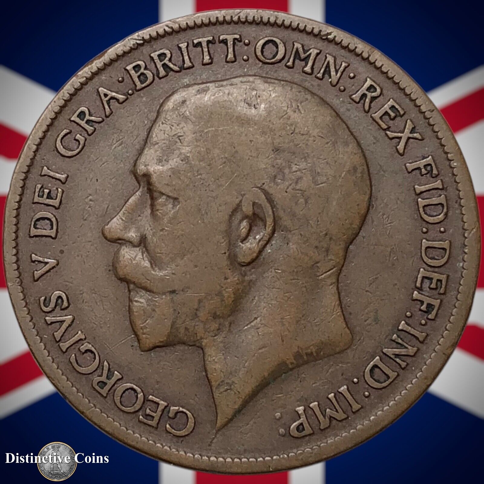 Great Britain 1918 KN Penny 1d GB6885