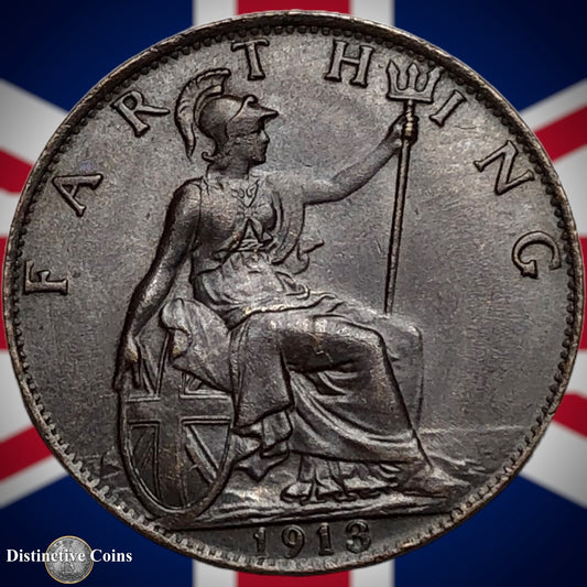 Great Britain 1913 Farthing 1/4d GB4665