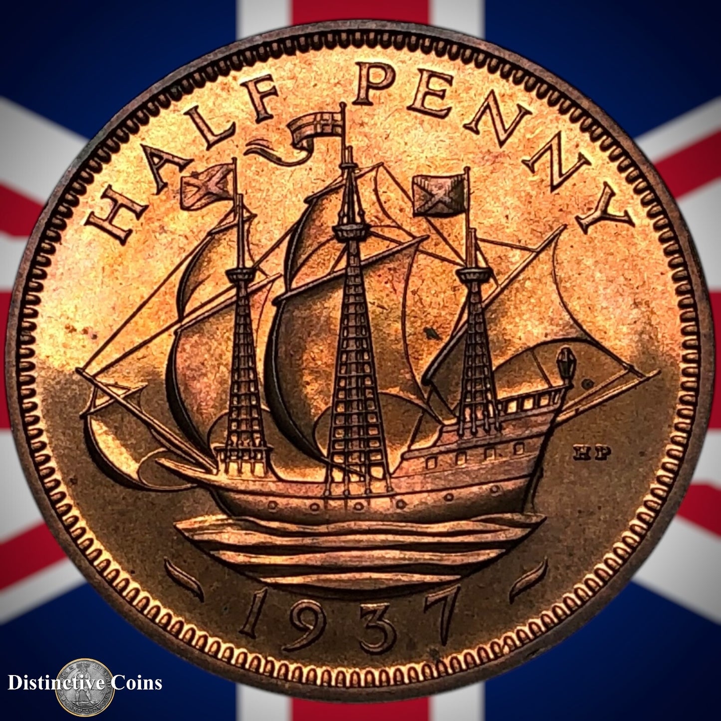 Great Britain 1937 Half Penny 1/2d GB6005