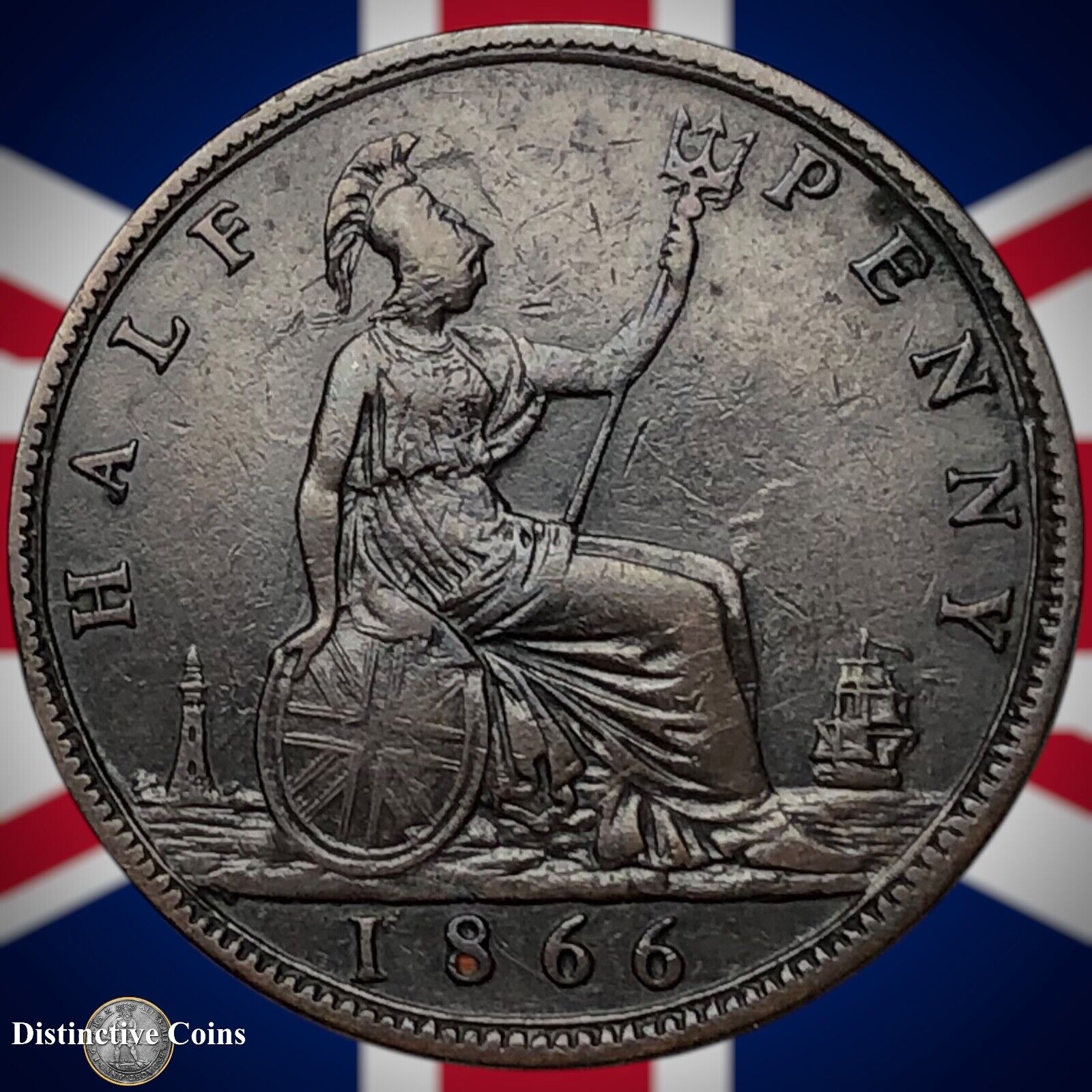 Great Britain 1866 Half Penny 1/2d GB5480