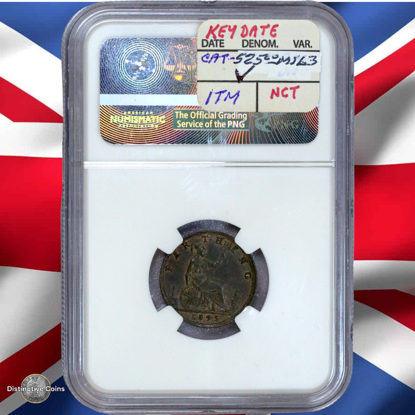 Great Britain 1895 Farthing NGC MS63BN - GBS057