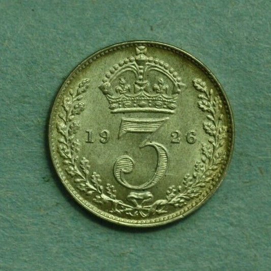 Great Britain 1926 3 Pence UNC Key Date A386